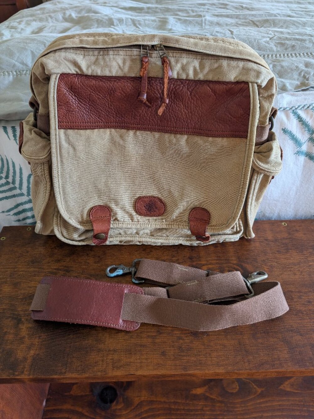 Territory Ahead Messenger Bag, Canvas with Leather accents